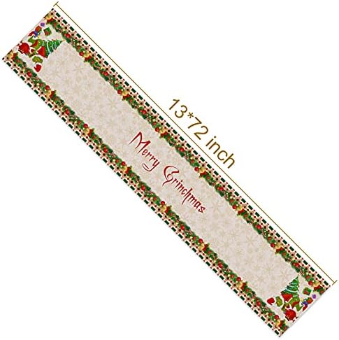 Vohado Mesa de Natal Runner Merry Grinchmas Elf Table Tano