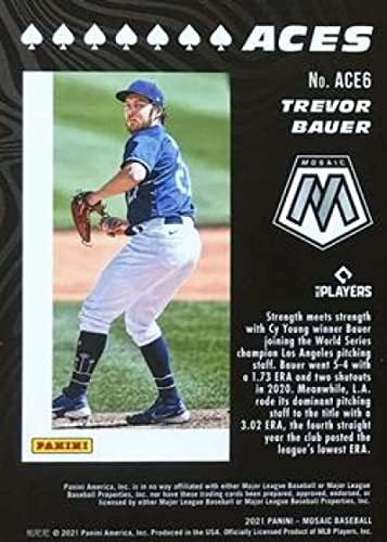 2021 Panini Mosaic Aces 6 Trevor Bauer Los Angeles Dodgers Inserir cartão de negociação de beisebol