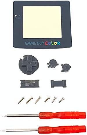 A reposição de Tech Doctor Gameboy cor completa case de casca, lente de tela e botões - kit de reparo profissional, incluindo ferramentas