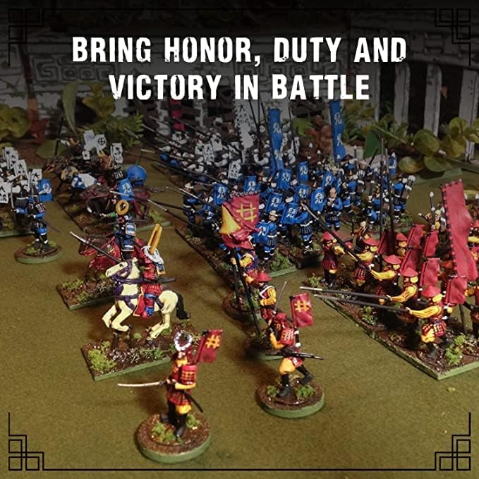 Wargames entregou Pike & Shotte - Exército de iniciantes Samurai. Soldados militares revolucionários de 28mm de base para jogos de guerra em miniatura, e modelar guerra por jogos de senhoras de guerra