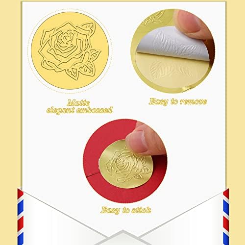 540 PCs Sedos de envelope de ouro Vedadores de cera adesivos redondos de ouro de ouro adesivo autônomo