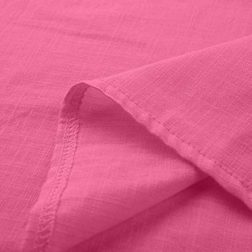 Camisas casuais de linho de algodão feminino Ladies 3/4 de manga Jacquard Tops PLUS PLUS