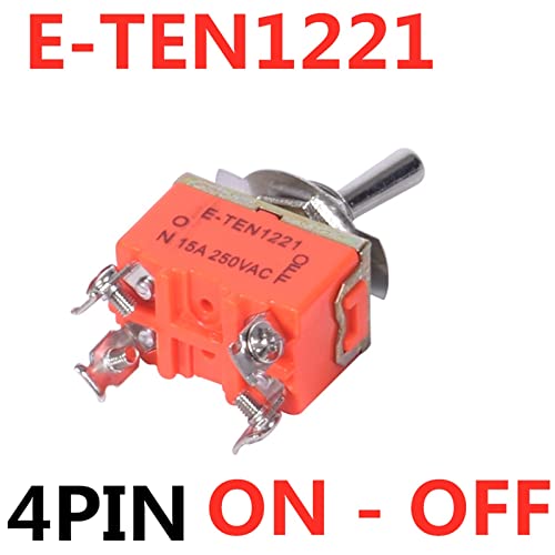 1PCS 15A 250V SPST 2 4 6 Terminal On Off altern switch auto-bloqueio