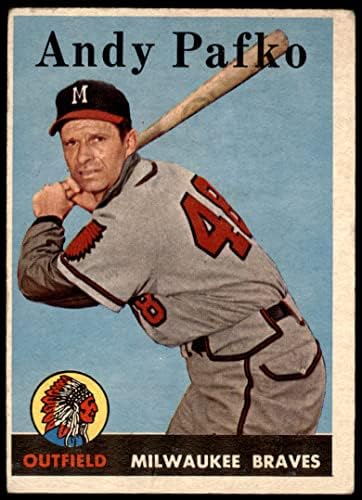 1958 Topps # 223 Andy Pafko Milwaukee Braves Good Braves