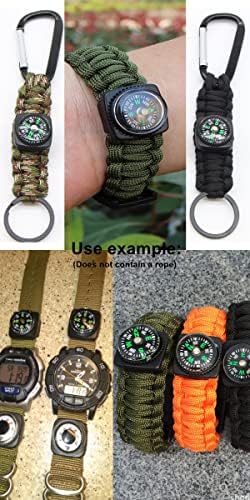 20 Pack Button Compass Mini Pocket Oil Preefied Compass para crianças Caminhadas de sobrevivência da banda Paracord acampando