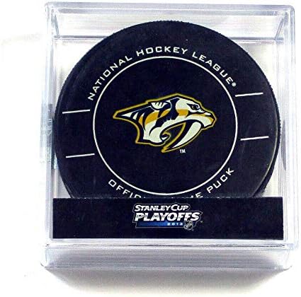 2012 Stanley Cup Playoffs Nashville Predators NHL Game Official Puck New in Cube - Hockey Cards