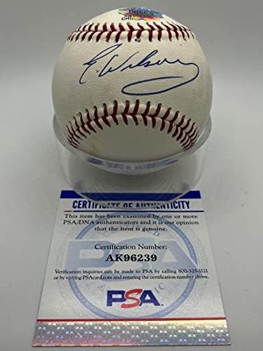 Os índios de Enrique Wilson Yankees assinaram o Autograph Official League Baseball PSA DNA - bolas de beisebol autografadas