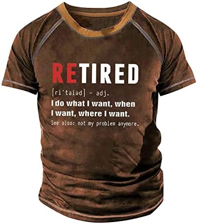 Camisetas masculinas Raglan Camiseta retro de manga curta redonda de letra de letra de impressão de letra de impressão de camisetas para homens