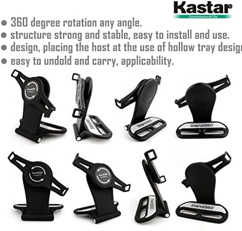 KASTAR 360 Stand giration Stand Stand Stand com base dobrável para todas as séries de iPad: iPad1, iPad2, iPad3, iPad4,