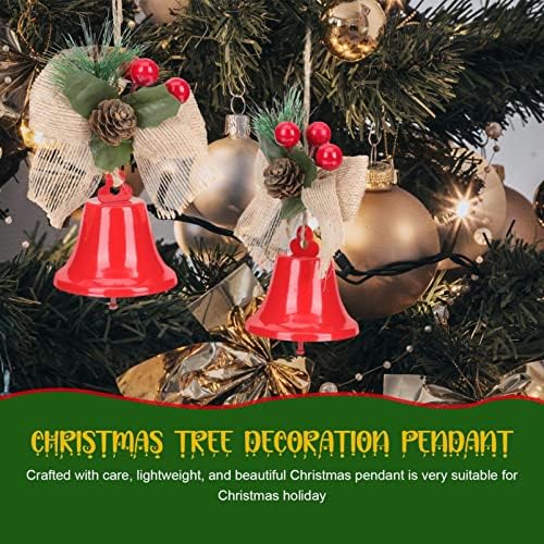 Yardwe 2pcs Christmas Jingle Bell Xmas Bell com Pinecone Jingle Bell Ornamento Decoração de Árvore de Natal para Partidos de Festas
