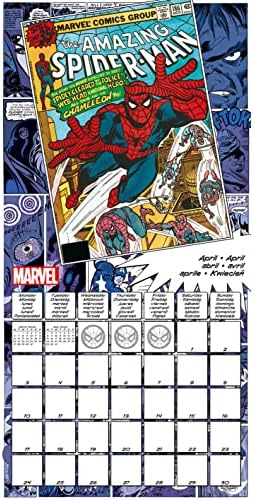 Calendário de quadrinhos da Marvel 2023 - mês para um planejador de visualização 30cm x 30cm - mercadorias oficiais