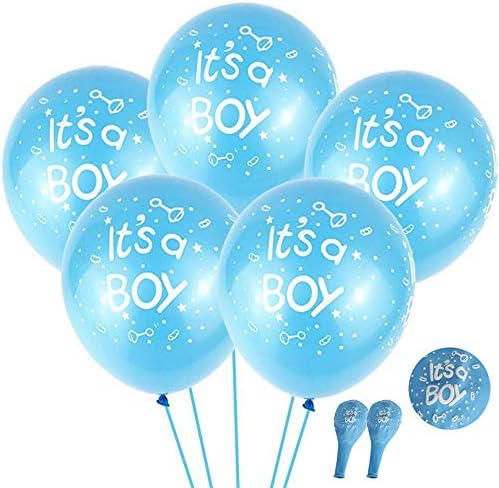 50 PCs 12 polegadas Baby Gary Balloons Balloons Party Decoration, Featy - É um menino - Balões de látex zapikic para casamento de aniversário de bebê