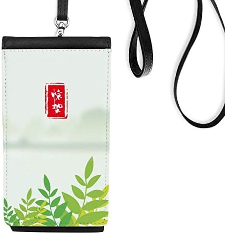 Insetos animados vinte e quatro bolsa de carteira de telefone solar de termo solar pendurado bolsa móvel bolso preto bolso