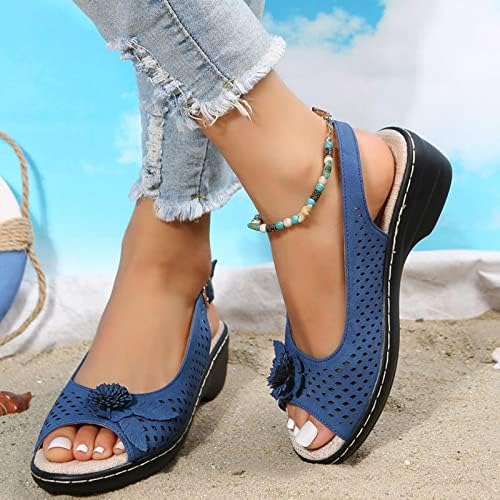 Sandálias de boca de peixe para mulheres esbeltas casuais sapatos de fivela de metal sandálias clássicas de sandália clássica