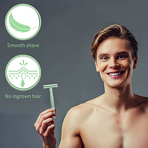 Bambaw Mint Green Double Edge Segurança Razor para homens | Reutilizável Metal Razor Eco Friendly de Razor | Segurança Razors