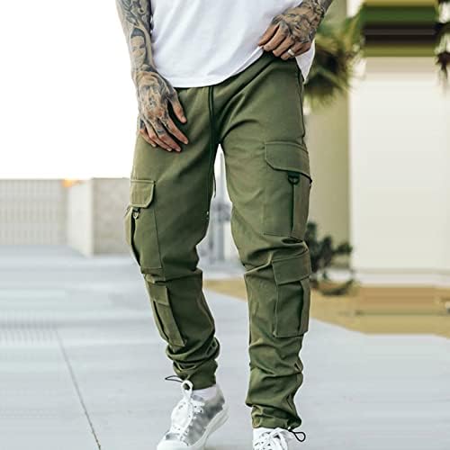 Homens durante toda a temporada Fit Pant casual All Solid Color Pocket Bolso Modos de moda Macacos de praia Roupas