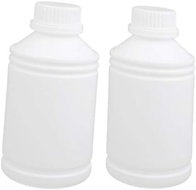 X-Dree 2pcs 17oz hdpe plástico branco recarregável reabastecimento de boca estreita Contêiner de garrafa de armazenamento líquido