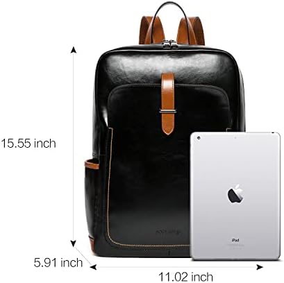 Carteiras de couro feminino de Bostanten RFID Bloqueio de grande capacidade ＆ Couro de 15,6 polegadas Backpack de laptop Bolsa de