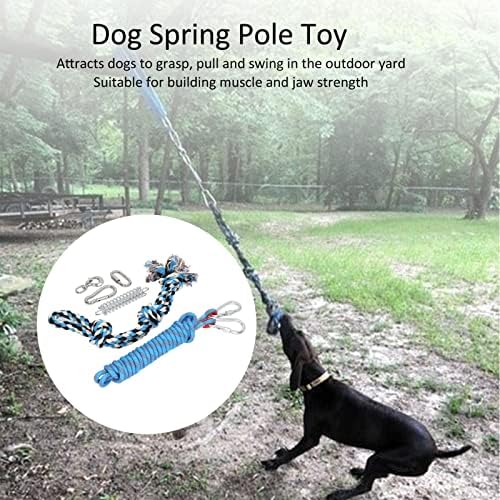 Chiciris Strong Puppy Corder Brinquedo, resistente à ferrugem 360 graus girando o construtor de músculos interativos Spring Stick