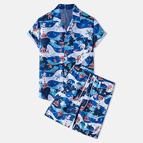 Huccz & Short Sets Shorts Summer 2 peças de peças de praia Camisetas Mangas Menas Impressas Men Suits & Sets