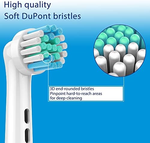 Cabeças de escova de dentes, cabeças de escova de dentes de dentes de dentes elétricas profissionais compatíveis com Braun B oral, médio macio dupont cerdas precisão Cabeças de escova limpa