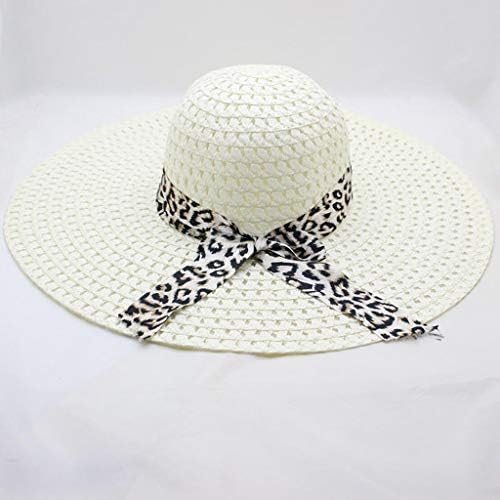 Cap Women Fluppy Leopard Print Sun Beach Stravo Chapéus Big Wide Hat Baseball Hat Legal Chapéus unissex da moda