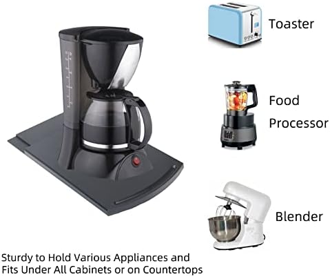 YGCL Kitchen Caddy YGCL Sliding Coffee Hands Bandey de 12 ”cafeteria Toaster Banchoterop Moving Slide 2 pacote 2 pacote