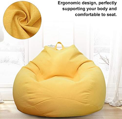 Capa de sofá de cadeira de saco grande de feijão confortável ao ar livre tampa de bolsa de assento preguiçosa sem preenchimento para adultos crianças tatami macias capas