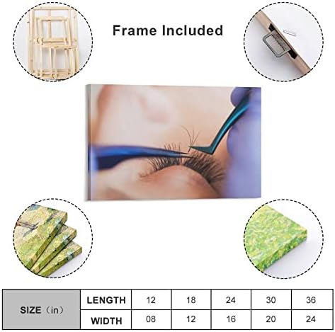 Extensões de cílios femininos e extensões de cílios naturais Poster de lona de beleza Cartazes de pintura e impressões de