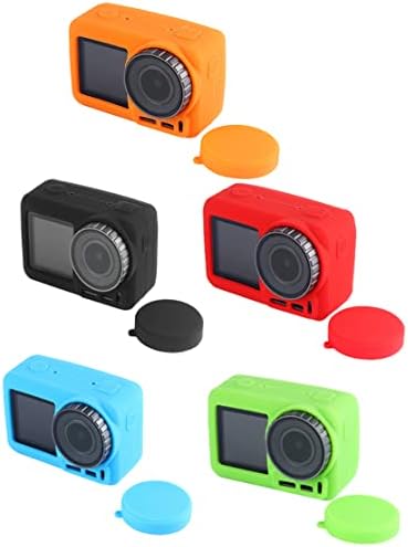 Caixa de silicone da câmera de ação Havamoasa, tampa protetora anti -scratch compatível com câmera DJI Osmo preto