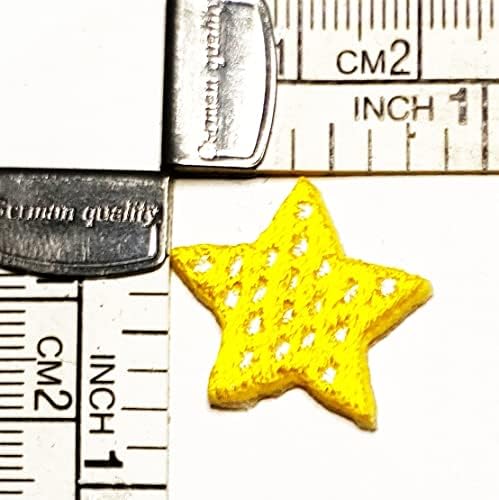 Kleenplus mini amarelo morango estrela costurar ferro em patches bordados estrela estrelas desenho animado adesivo artesanal projetos acessórios costura