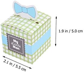 Caixas de presente de pretyzoom quadrado 100pcs caixas de favor de casamento caixas de doces decorativas Tornear caixas de presente