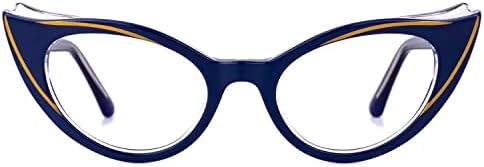 Vooglam Black Cat Eye Blue Light Blocking Glasses, Fashion Eye Glasses Frame para mulheres Anti -Eyestrain e UV Aeneas Bakir