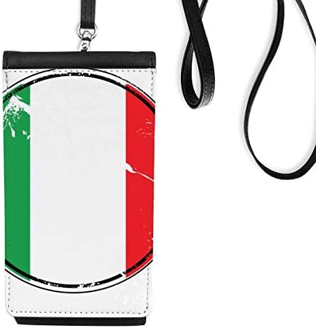 Itália Flag National Europa Símbolo de símbolo do país bolsa de carteira pendurada bolsa móvel bolso preto bolso preto