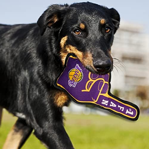 NBA La Lakers #1 Fan Toy for Dogs & Cats. Melhor brinquedo de estimação difícil com squeaker interno.