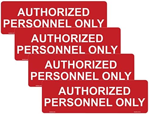 Haobase 4 PCS Autorizado pessoal Set Sign Set Set - 20 cm x 6 cm - Vinil auto -adesivo