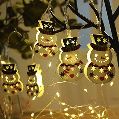 Yoo String Lights Battery Powered Christmas Decorativa 2 peças 4,9 pés 9,8 pés Luzes de corda 10 peças 20 peças Luzes de lâmpada de neve Lâmpada de chapas de neve Lâmpada para festa de casamento de árvore de Natal