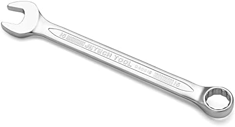 Chave de combinação de 15 mm de JETECH-SPANNERS INDUSTRIAL CLAY com design de 12 pontos, deslocamento de 15 graus, feito com aço