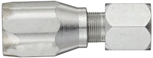 Eaton Weatherhead 06910D-610 Mangueira giratória feminina, SAE 37 graus, AISI/SAE 12L14 Aço carbono, ID da mangueira de 1/2 , tamanho do tubo de 5/8