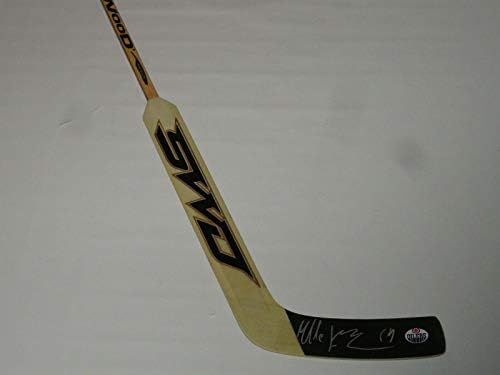 Mikko Koskinen assinou o goleiro Stick Edmonton Oilers Prova autografada - Sticks NHL autografados