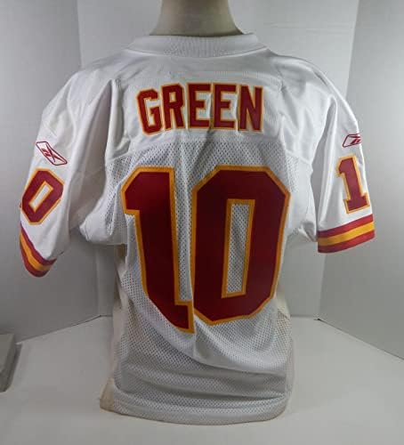 2001 Kansas City Chiefs Trent Green 10 Jogo emitido White Jersey 46 DP32759 - Jerseys de jogo NFL não assinado usados