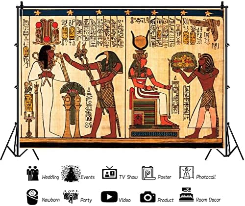 Oerju 20x10ft antigo rolagem egípcia pano de fundo egípcio fotografia mural Antecedentes Egito Faraói Antigo Tribal História Pintura