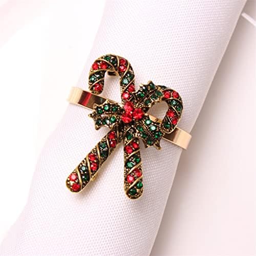 N/A 12pcs Christmas Beny Leay Diamond Napkle Buckle Fashion Fashion Rings de guardanapo vintage anéis de guardanapo