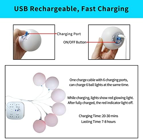 Luzes de piscina flutuantes de borelor, lâmpada recarregável USB de 3 polegadas e controle remoto Lâmpada IP68 Impervenção a Água 16 Cores Alterar luzes de banho de hidromassagem Luzes de banho, festas de férias ao ar livre de Natal