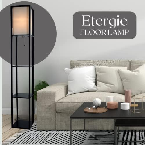 Lâmpada de piso com prateleiras - Luz da sala por LightAccents - Lâmpada de estante de estante de estante de armazenamento de canto