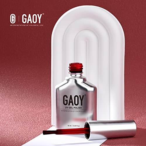 Gaoy Red Gel Achanet esmalte, 16ml de molho de gel, cura de luz UV para a manicure diy art diy em casa, cor 1177 Scarlet Red