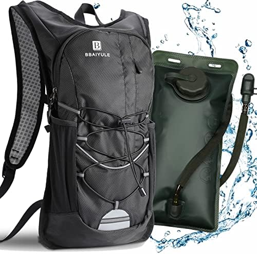 B Mochila Bbaiyule Hydration com bexiga de água de 2L, hidratação pacotes para andar de bicicleta de bicicleta de caminhada de