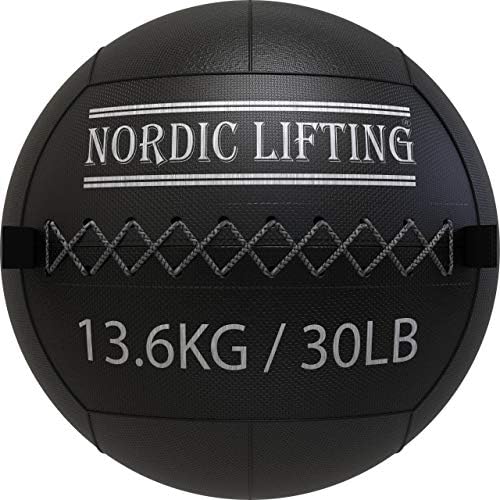 Bola de parede de elevação nórdica 30 lb pacote com sapatos megin tamanho 10.5 - preto