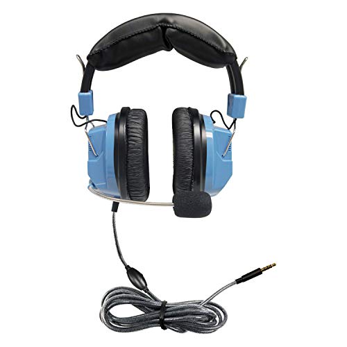 HAMILTONBUHL - fone de ouvido Deluxe com microfone GOOSENECK e plugue TRRS, azul