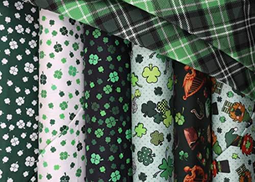 Mook Fabrics Cotton St Patrick's, preto, Bolt de 15 jardas